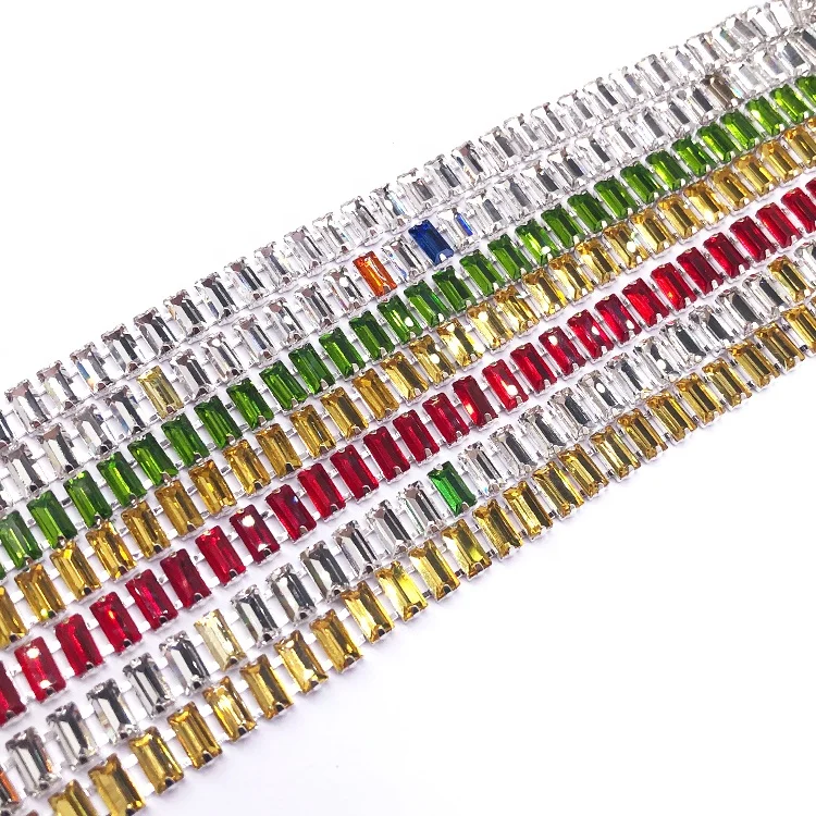 wholesale metal alloyed silver plating sew on Glass stone trim chain for shoes bag decoration
wholesale metal alloyed silver plating sew on Glass stone trim chain for shoes bag decoration