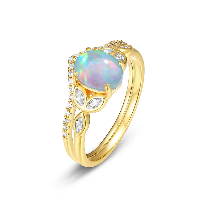 Vintage Opal Ring Jewelry Oval Cut Halo Engagement Ring Set 14K yellow Gold Unique Wedding Bridal Anniversary Rings
Vintage Opal Ring Jewelry Oval Cut Halo Engagement Ring Set 14K yellow Gold Unique Wedding Bridal Anniversary Rings
