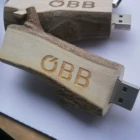 Wood tree branch usb flash drive with engraved logo wooden Twig Pen drive 2Gig 8gb 16gb
