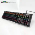 TBKB 104Key Outemu Blue Switches ABS Double Shot Keycap Mixed Color Backlight NKRO Mechanical Keyboard