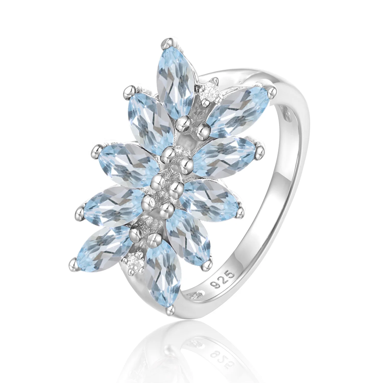 Abiding Jewelry Classic Band Ring Natural Sky Blue Topaz Silver Flower Leaf Wedding Rings For Women 925
Abiding Jewelry Classic Band Ring Natural Sky Blue Topaz Silver Flower Leaf Wedding Rings For Women 925