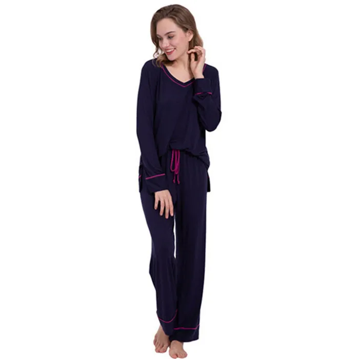 Wholesale Large Size Cotton Comfortable Pajamas Women's Sexy V-neck Solid Color Home Wear
Wholesale Large Size Cotton Comfortable Pajamas Women's Sexy V-neck Solid Color Home Wear