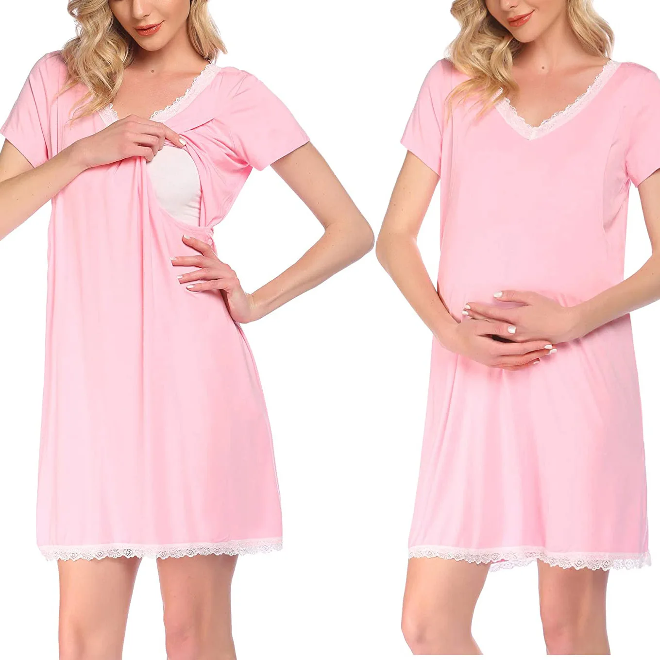 Women's Fashion Print Round Neck Short Sleeve Irregular Hem Breastfeeding Dresse Maternity Outerwear Maternity Nursing Dress
Women's Fashion Print Round Neck Short Sleeve Irregular Hem Breastfeeding Dresse Maternity Outerwear Maternity Nursing Dress