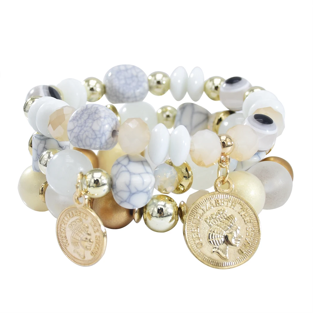 Bohemian Jewelry Acrylic White Color Beaded Stacked Bracelet Party Jewelry Gift Women Jewelry, White,red
Bohemian Jewelry Acrylic White Color Beaded Stacked Bracelet Party Jewelry Gift Women Jewelry, White,red