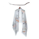 Cashmere Animal Print Scarf Warm Cashmere Shawls Pashmina with Tassel