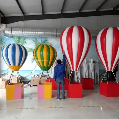 Fiberglass hot air balloon and clouds for big brand shop window display, Customized color
Fiberglass hot air balloon and clouds for big brand shop window display, Customized color