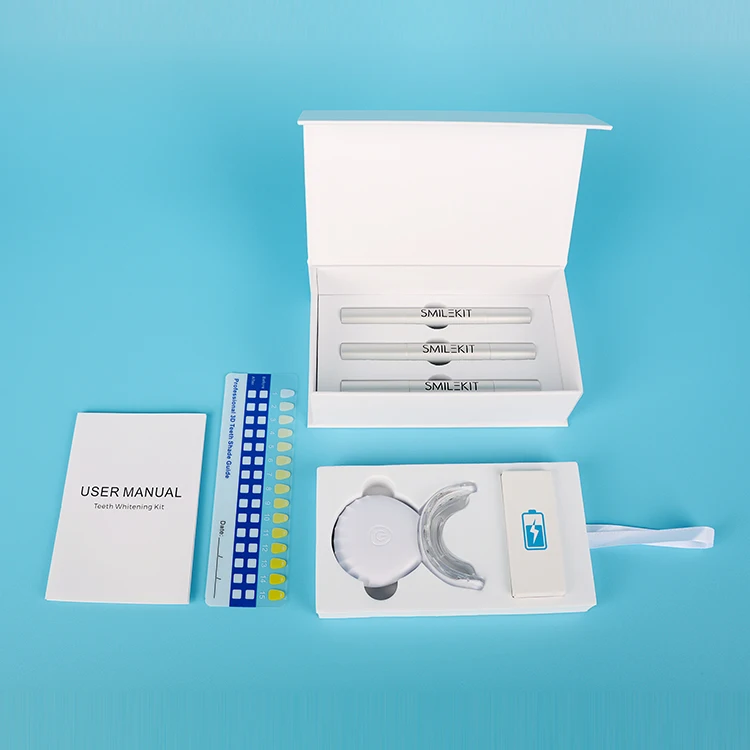 smilekit blanqueador dental teeth whitening dental whitening kit private logo teeth whitening kit with led light and gels
smilekit blanqueador dental teeth whitening dental whitening kit private logo teeth whitening kit with led light and gels