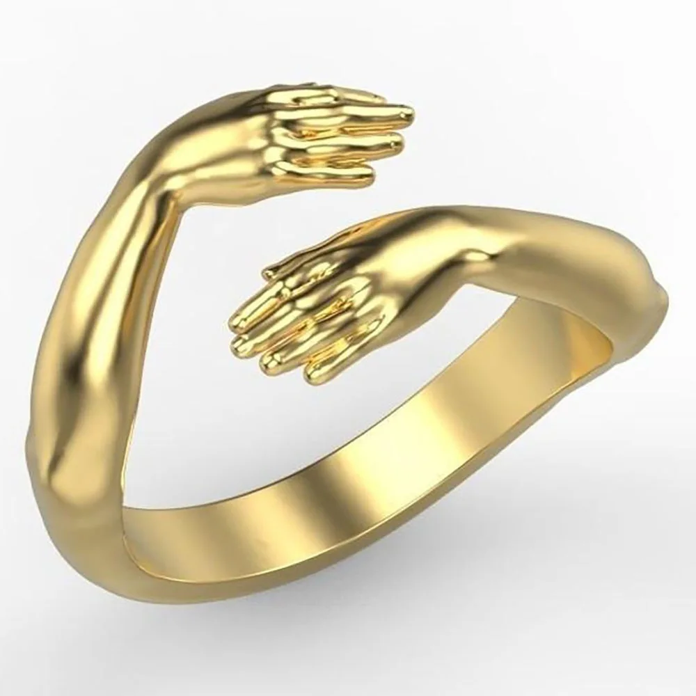 Latest fashion Love hands hug finger ring open adjustable retro metal alloy jewelry gold silver statement rings
Latest fashion Love hands hug finger ring open adjustable retro metal alloy jewelry gold silver statement rings