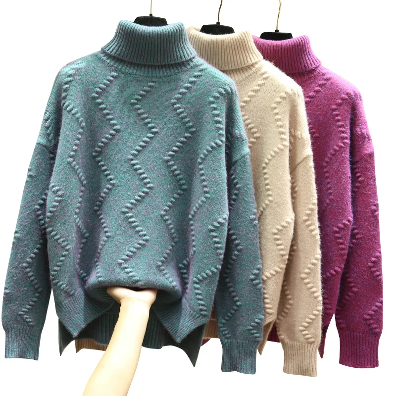 2020 Winter New Korean Long Sleeve Sweater Ladies Solid Pullover Female Turtleneck Sweater, Mixed colors
2020 Winter New Korean Long Sleeve Sweater Ladies Solid Pullover Female Turtleneck Sweater, Mixed colors