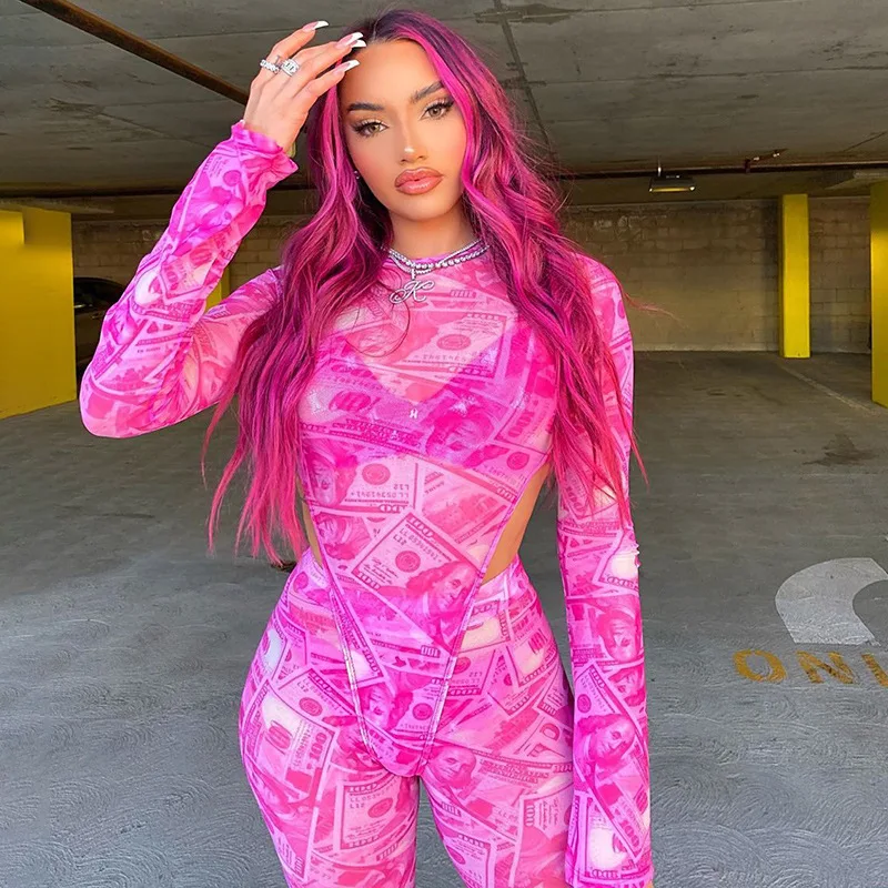 YD - A20100S Hot selling autumn high quality pink money dollar print jumpsuit two piece set women clothing
YD - A20100S Hot selling autumn high quality pink money dollar print jumpsuit two piece set women clothing