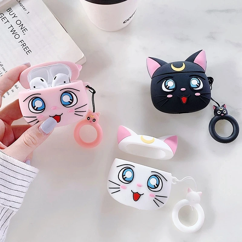 Cartoon Sailor Moon for Airpods 1/2 Pro Case Headphone Accessories Cute Silicone Wireless Earphone Cover Shell with Finger Ring
Cartoon Sailor Moon for Airpods 1/2 Pro Case Headphone Accessories Cute Silicone Wireless Earphone Cover Shell with Finger Ring