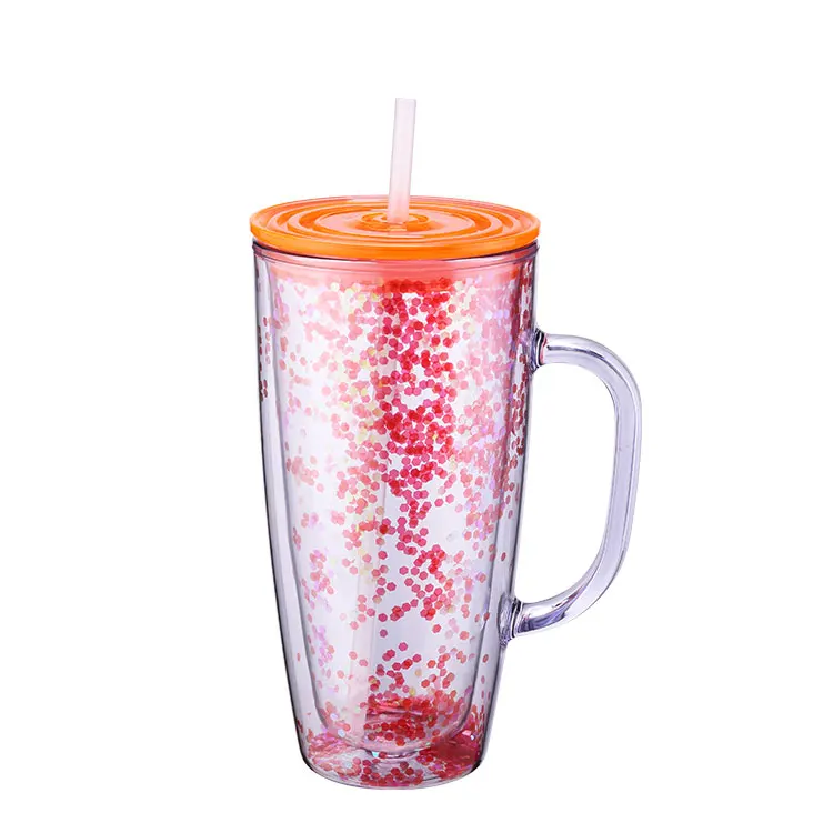 Manufacture Factory Wholesale 24OZ Custom Logo Double Wall HandleAcrylic Plastic Cup Glitter Tumbler With Straw And Lid, Customized color
Manufacture Factory Wholesale 24OZ Custom Logo Double Wall HandleAcrylic Plastic Cup Glitter Tumbler With Straw And Lid, Customized color