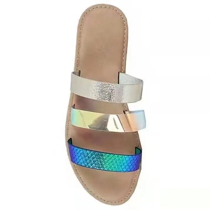 Summer Ladies New Woman's Fashion Slippers One Font Flat Sandals Outdoor Open Toe Beach Shoes Comfortable Plus Size 43 
Summer Ladies New Woman's Fashion Slippers One Font Flat Sandals Outdoor Open Toe Beach Shoes Comfortable Plus Size 43