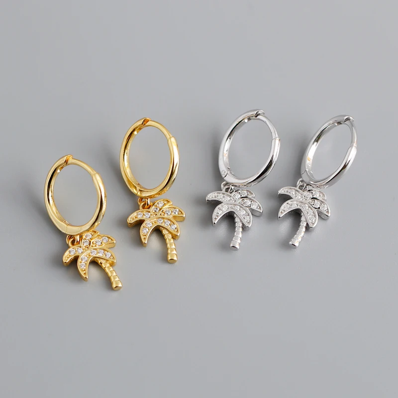 Fashion NEW Fashion Jewelry Korean Earrings 925 Sterling Silver Summer Earrings With Beach Coconut Tree Pendant for Women Jewelry
Fashion NEW Fashion Jewelry Korean Earrings 925 Sterling Silver Summer Earrings With Beach Coconut Tree Pendant for Women Jewelry