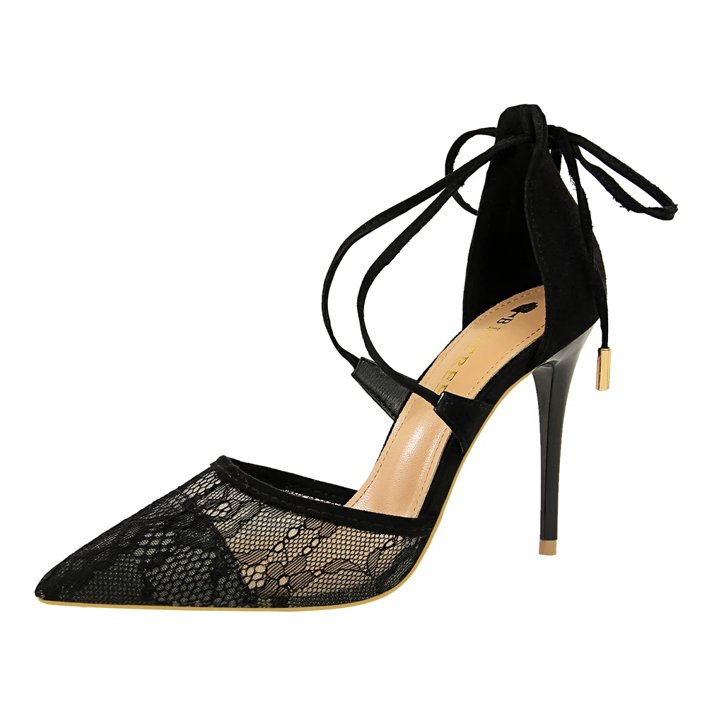 1627-6 European and American style sexy high heel stiletto high heel shallow mouth pointed mesh lace cross with hollow sandals
1627-6 European and American style sexy high heel stiletto high heel shallow mouth pointed mesh lace cross with hollow sandals