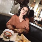ASM ANNA new spring summer silk shirts blouse commuter casual women wear tops