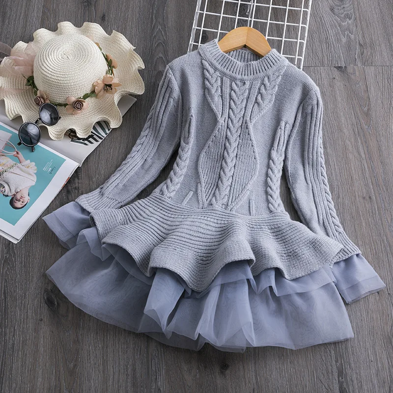 autumn winter organza long sleeve Children princess tutu baby girls knit sweater dresses for kids
autumn winter organza long sleeve Children princess tutu baby girls knit sweater dresses for kids