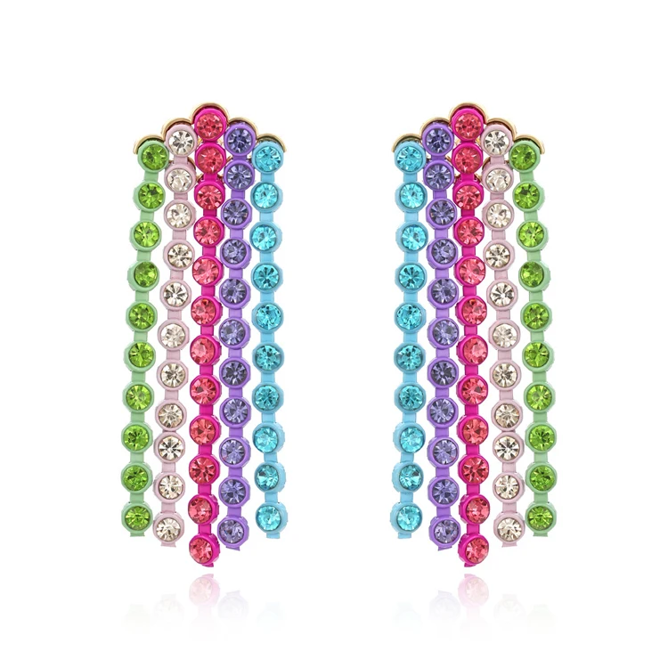 Creative exaggerated paint geometric waterfall tassel earrings retro fashion long shiny color rhinestone earrings female
Creative exaggerated paint geometric waterfall tassel earrings retro fashion long shiny color rhinestone earrings female