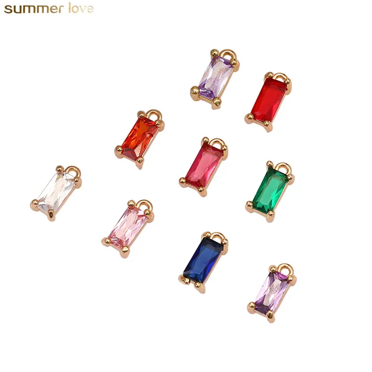 New Colorful Rectangular Copper Edging Initial Glass Crystal Pendant DIY Ladies Necklace Bracelet Charms for Jewelry Making, As picture
New Colorful Rectangular Copper Edging Initial Glass Crystal Pendant DIY Ladies Necklace Bracelet Charms for Jewelry Making, As picture