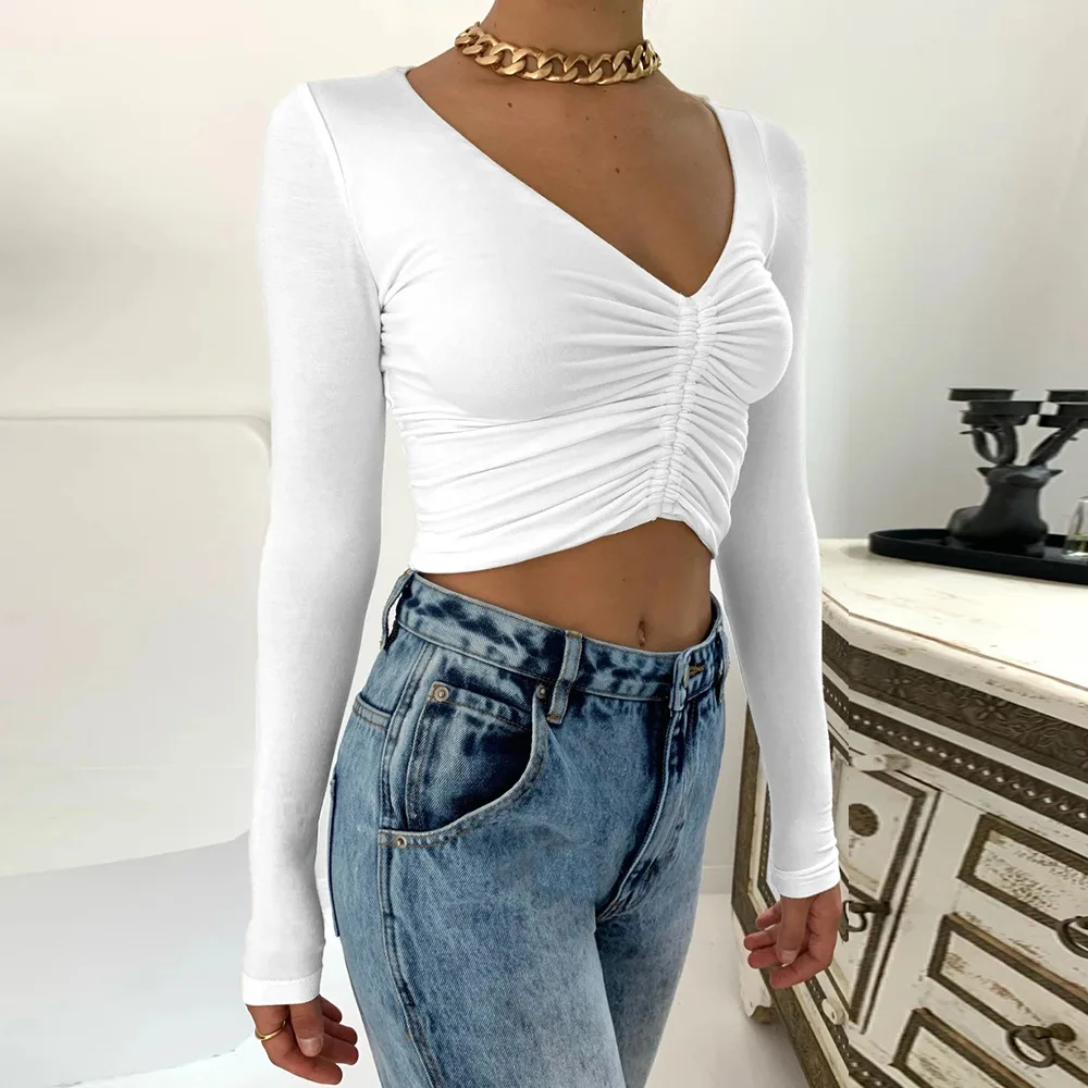Elegant Crop Top Long Sleeve Outfit for Women 2022 Spring Outfits New Fashion Sexy Shirt / Blouse Spring Summer Autumnspring
Elegant Crop Top Long Sleeve Outfit for Women 2022 Spring Outfits New Fashion Sexy Shirt / Blouse Spring Summer Autumnspring