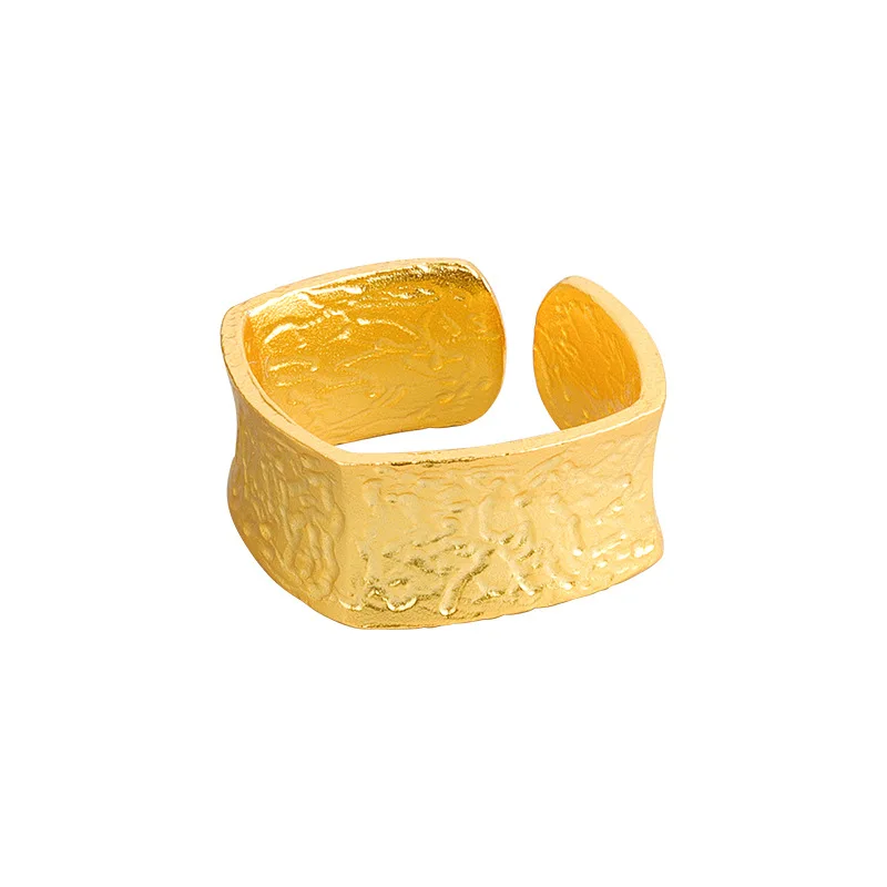 Adjustable Ring Gold Plated Texture Gold Irregular Ladies Luxury Fashion Large Silver Rings
Adjustable Ring Gold Plated Texture Gold Irregular Ladies Luxury Fashion Large Silver Rings