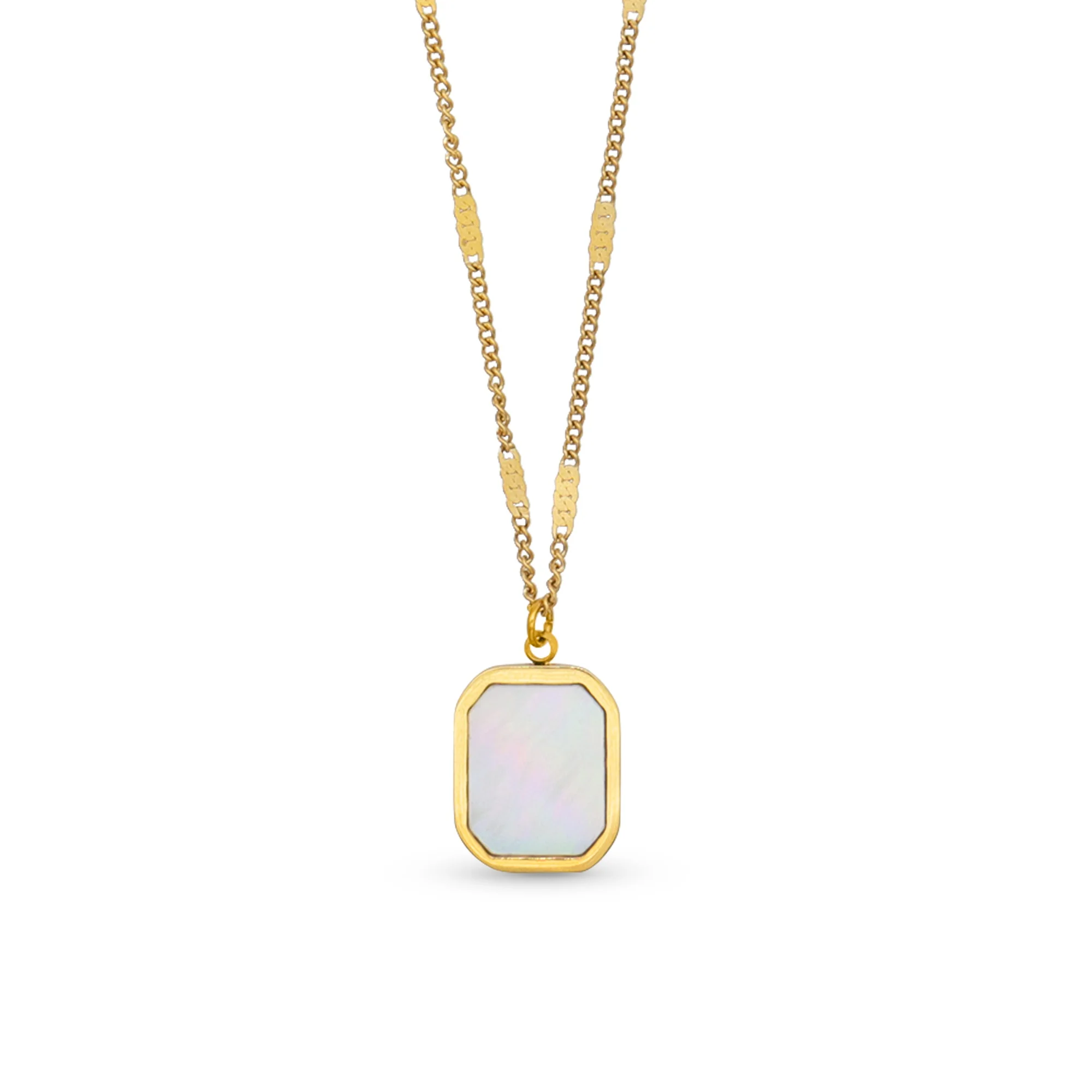Chris April in stock fashion jewelry PVD gold plated 316L stainless steel hexagon shell Pendant necklace for women
Chris April in stock fashion jewelry PVD gold plated 316L stainless steel hexagon shell Pendant necklace for women