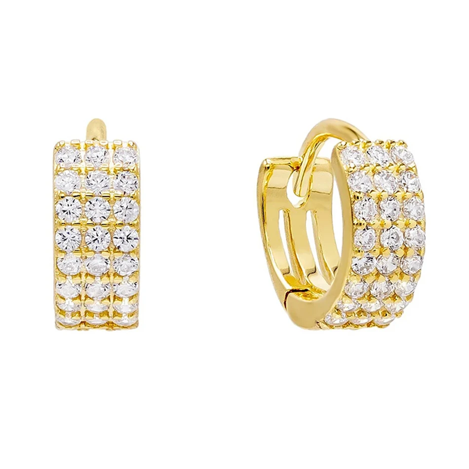 classical jewelry earrings 925 sterling silver 14k gold plated minimalist triple row huggies earrings
classical jewelry earrings 925 sterling silver 14k gold plated minimalist triple row huggies earrings