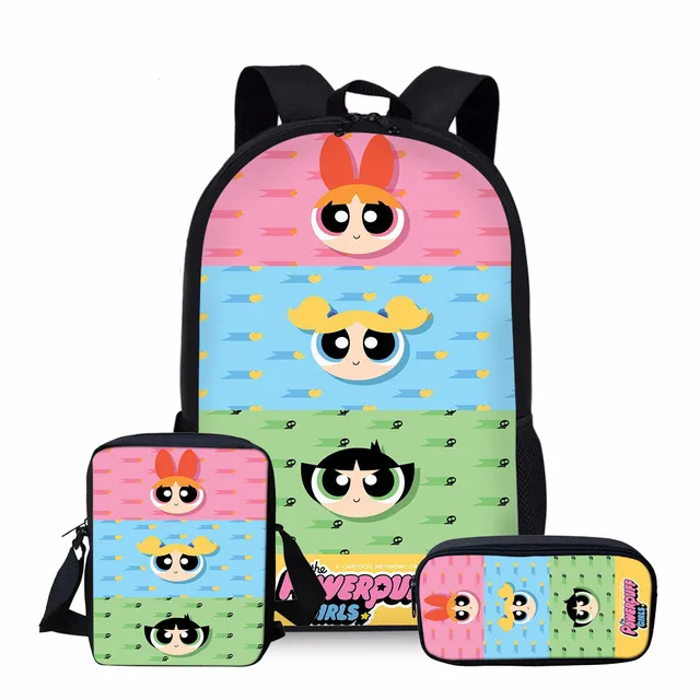Casual The Powerpuff Girls Print School Bags 3pcs/set Teen School Backpack Cartoon Pattern Bookbag Lovely Satchel
Casual The Powerpuff Girls Print School Bags 3pcs/set Teen School Backpack Cartoon Pattern Bookbag Lovely Satchel