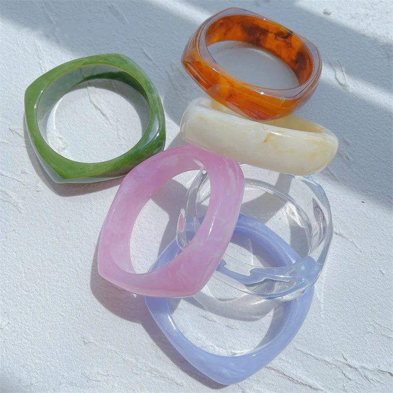 juhu newest resin fresh candy color bracelet wholesale cold wind retro wild bracelet jewelry stacking bracelet women, Colorful
juhu newest resin fresh candy color bracelet wholesale cold wind retro wild bracelet jewelry stacking bracelet women, Colorful