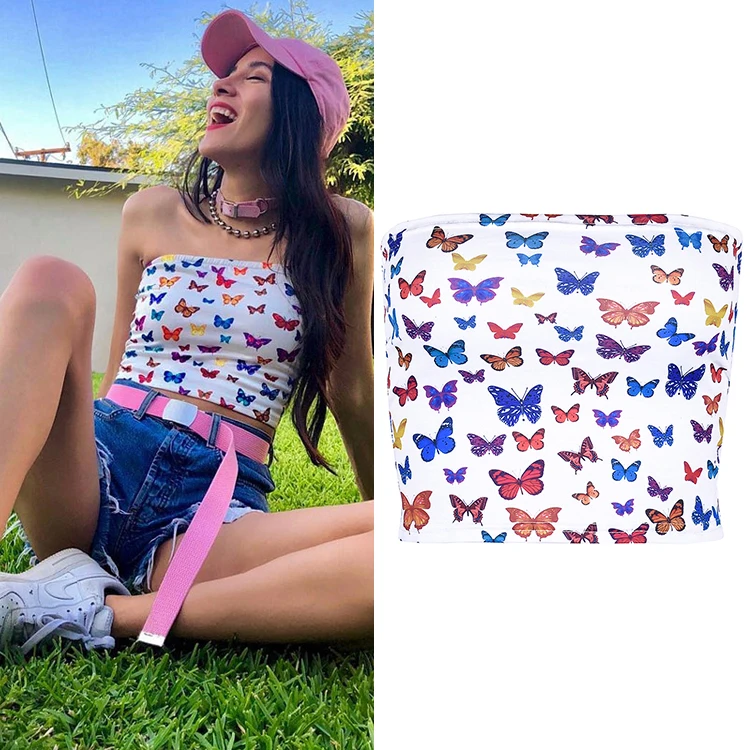 Clacive 2021 Wholesale Summer Sleeveless Sexy Off-Shoulder Crop Top Butterfly Tube Tops For Women, White
Clacive 2021 Wholesale Summer Sleeveless Sexy Off-Shoulder Crop Top Butterfly Tube Tops For Women, White