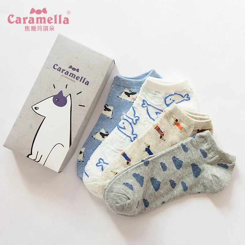 Caramella women ladies anti-slip no show ankle cotton Socks animal patterned short socks 4pairs
Caramella women ladies anti-slip no show ankle cotton Socks animal patterned short socks 4pairs