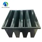 Hot selling v type metal aluminum mesh activated carbon filter
