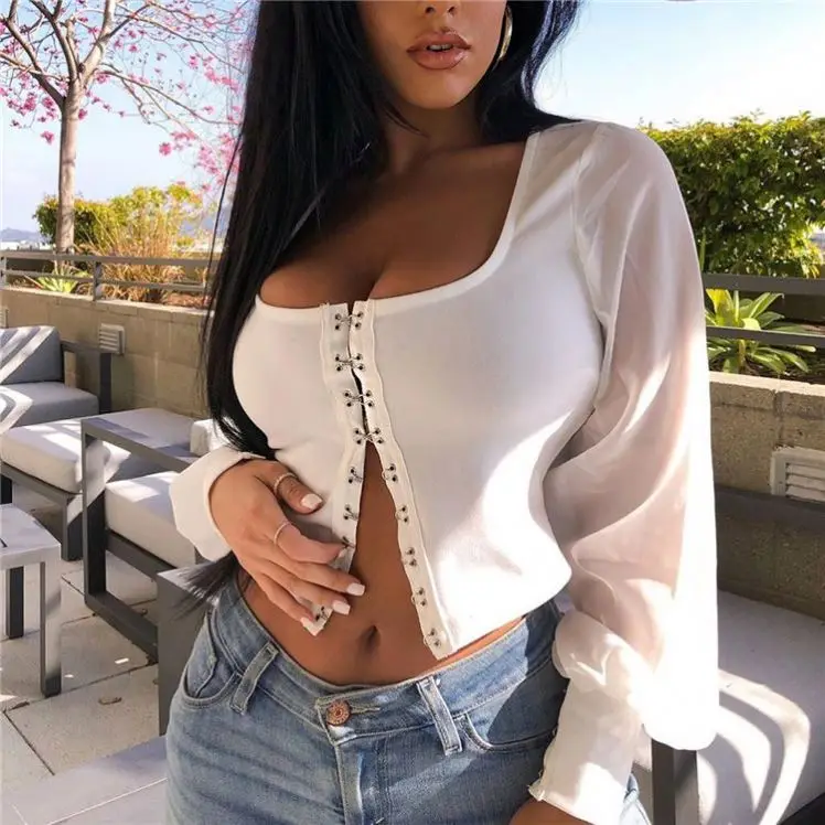 MISSMOEN New Arrival U-deep Neck With Button Casual 2021 Women T-Shirt Tops For Ladies Summer
MISSMOEN New Arrival U-deep Neck With Button Casual 2021 Women T-Shirt Tops For Ladies Summer