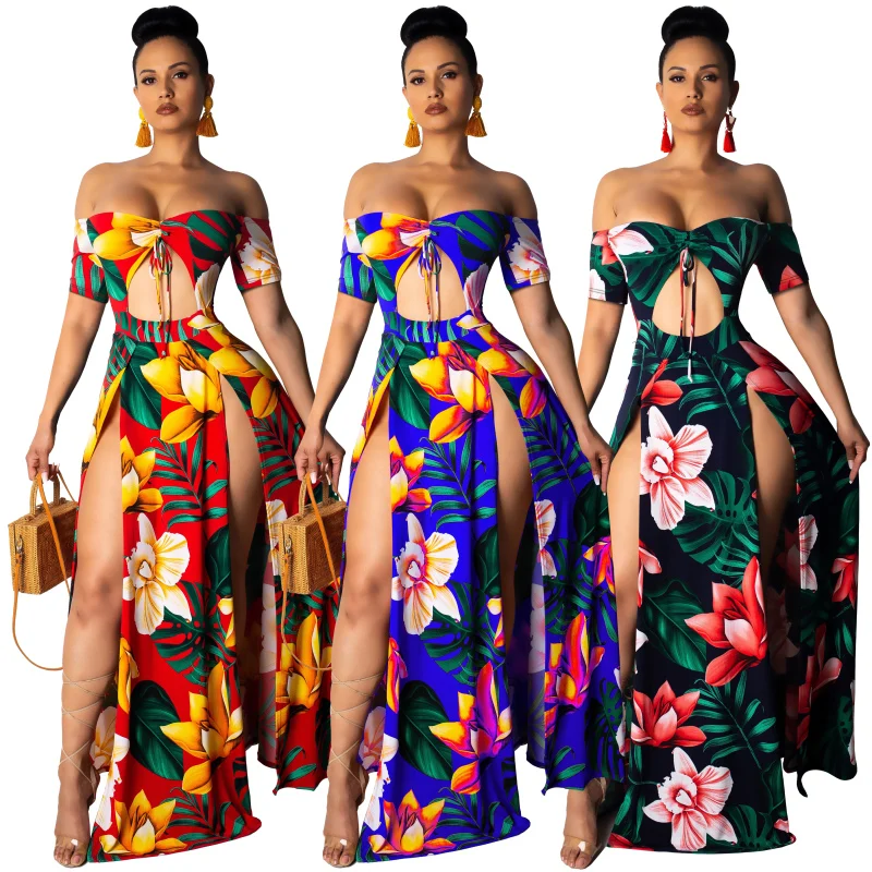 GX505 Top quality Summer Sling Colorful Party Summer Ladies Long Maxi Women High Split Floral Dress, Picture
GX505 Top quality Summer Sling Colorful Party Summer Ladies Long Maxi Women High Split Floral Dress, Picture