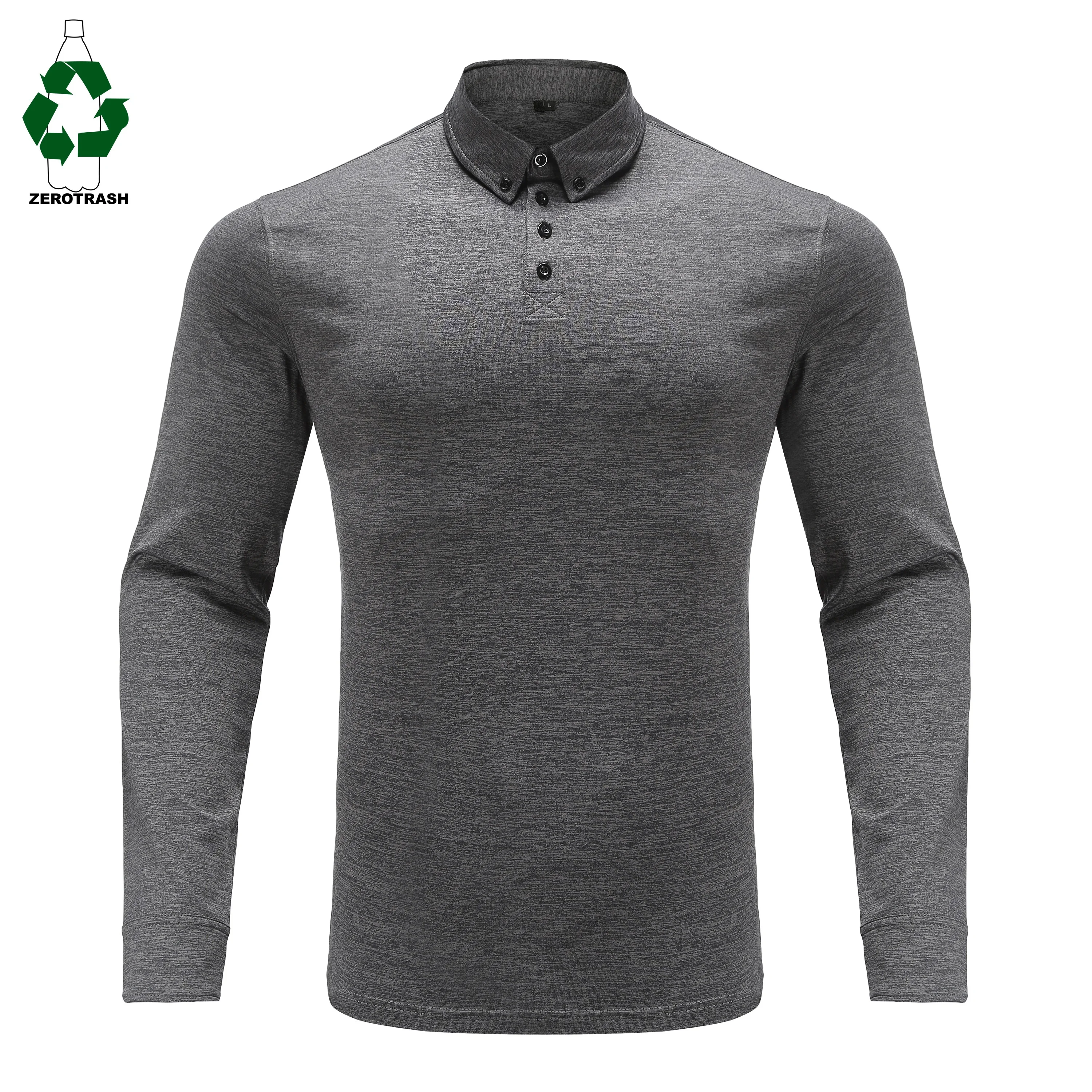 Men Recycled Long Sleeve Polo Shirt Rpet PoloShirt Button Down Collar and Sleeve slits Melange Recycled Plastic Poloshirt
Men Recycled Long Sleeve Polo Shirt Rpet PoloShirt Button Down Collar and Sleeve slits Melange Recycled Plastic Poloshirt