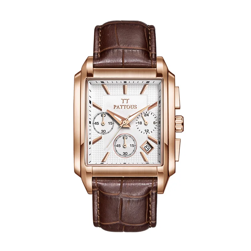 High-end watch factory stainless steel wristwatch men japanese quartz movement square watch, Silver
High-end watch factory stainless steel wristwatch men japanese quartz movement square watch, Silver