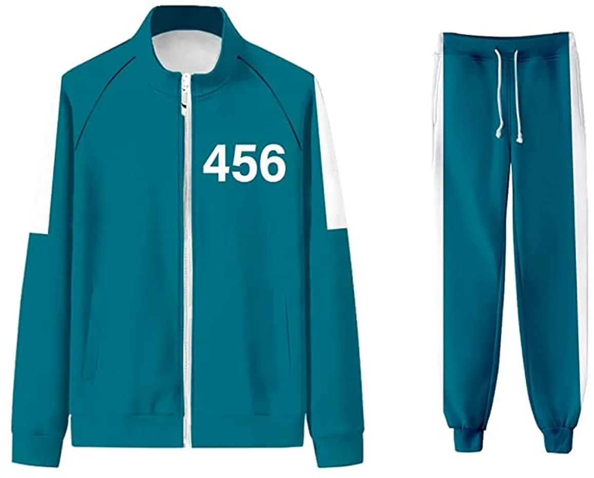 Stock Korean Unisex Squid Game Tracksuit Cosplay Costume Player Squid Game Jumpsuit Set Hoodie Sweatpants With Number, Customized color
Stock Korean Unisex Squid Game Tracksuit Cosplay Costume Player Squid Game Jumpsuit Set Hoodie Sweatpants With Number, Customized color
