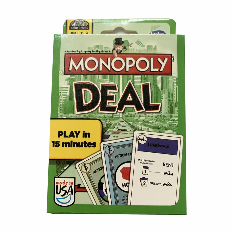 Hot sale card game deal Mo nopoly millionaire for kids fun deck game factory price paper board game
Hot sale card game deal Mo nopoly millionaire for kids fun deck game factory price paper board game