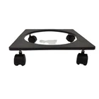 Mobile Iron Potted Plant Stand With Wheels Round Flower Pot Rack
