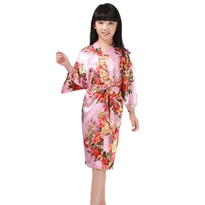 Wholesale Kids Spa Robes Kimono Satin Bathrobe Floral Robe For Girls, Customized color
Wholesale Kids Spa Robes Kimono Satin Bathrobe Floral Robe For Girls, Customized color