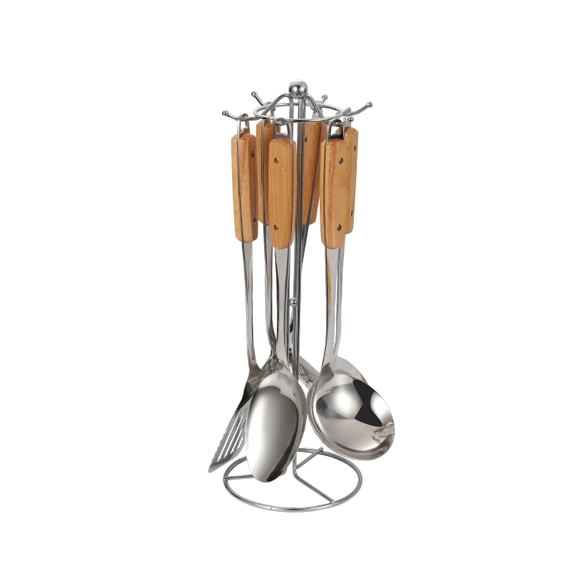 Hot Sale Heat Resistant 7 Piece Wooden Handle Kitchen Utensil Set Stainless Steel Kitchen Tools
Hot Sale Heat Resistant 7 Piece Wooden Handle Kitchen Utensil Set Stainless Steel Kitchen Tools