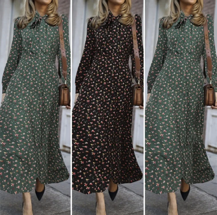 slanna elegant bow tied neck puff sleeve high waist a line long long muslim floral printed dresses
slanna elegant bow tied neck puff sleeve high waist a line long long muslim floral printed dresses