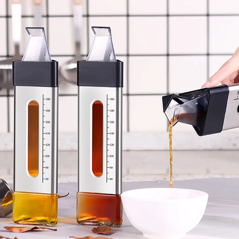 New Design Automatic Kitchen Cooking Vegetable Olive Glass Oil And Vinegar Bottle Oil Dispenser, Black/blue
New Design Automatic Kitchen Cooking Vegetable Olive Glass Oil And Vinegar Bottle Oil Dispenser, Black/blue