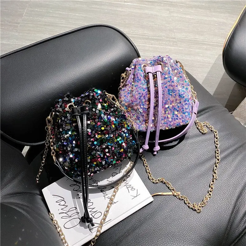 2023 New Fashion Sequins Leather Bags Delicate Luxury Lady Bucket Purses Designer Handbags For Women
2023 New Fashion Sequins Leather Bags Delicate Luxury Lady Bucket Purses Designer Handbags For Women