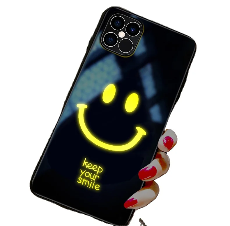 Multiple lighting colors smiling face light up for iphone x xr xs max 8 plus 11 12 13 pro max glass phone case with light, 2 colors
Multiple lighting colors smiling face light up for iphone x xr xs max 8 plus 11 12 13 pro max glass phone case with light, 2 colors