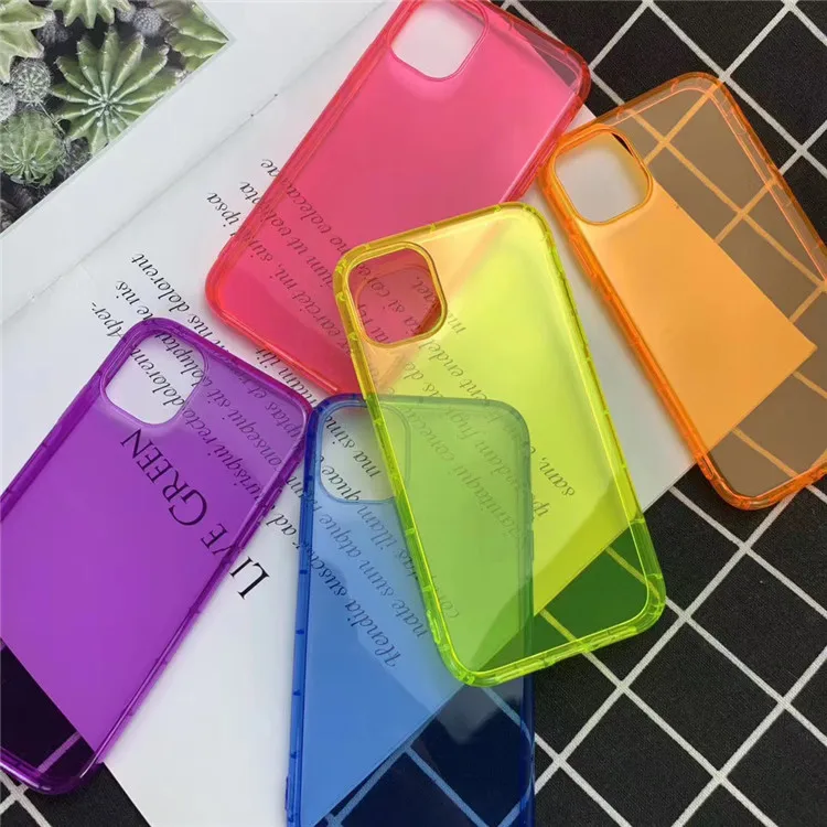 1.5mm Neon Color Clear TPU For iphone 11 Pro Max Clear TPU Transparent Back Cover Phone Case
1.5mm Neon Color Clear TPU For iphone 11 Pro Max Clear TPU Transparent Back Cover Phone Case