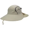Summer Sun Hat Outdoor Hiking Fishing Cap Camping Visor Hat Custom Folding UV Protection neck Sun Cap