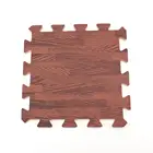 Hot selling printed wood grain floor titles EVA foam puzzle floor mat with low price