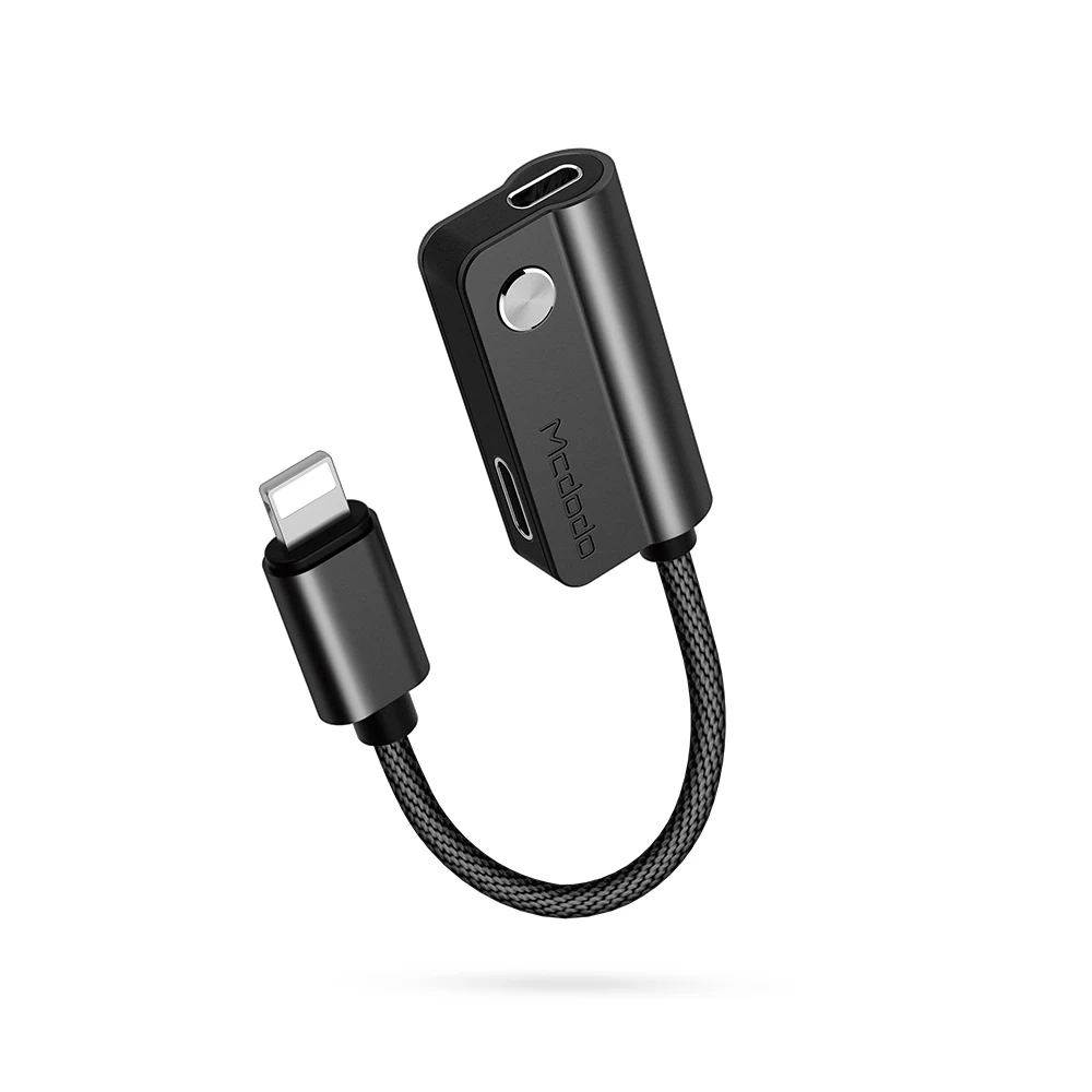 Mcdodo charging audio adapter dual light ning earphone adapter for iPhone, Black and red
Mcdodo charging audio adapter dual light ning earphone adapter for iPhone, Black and red