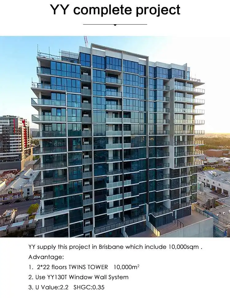 YY construction Aluminium Tilt and Turn Windows Two Open Way with Energy Efficient Glass